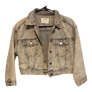 Ci Sono Light Wash Studded Jacket